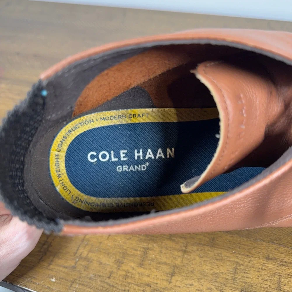 Cole‎ Haan Chukka Boots Mens 12W Brown Grand+ Leather Casual Comfort Shoes